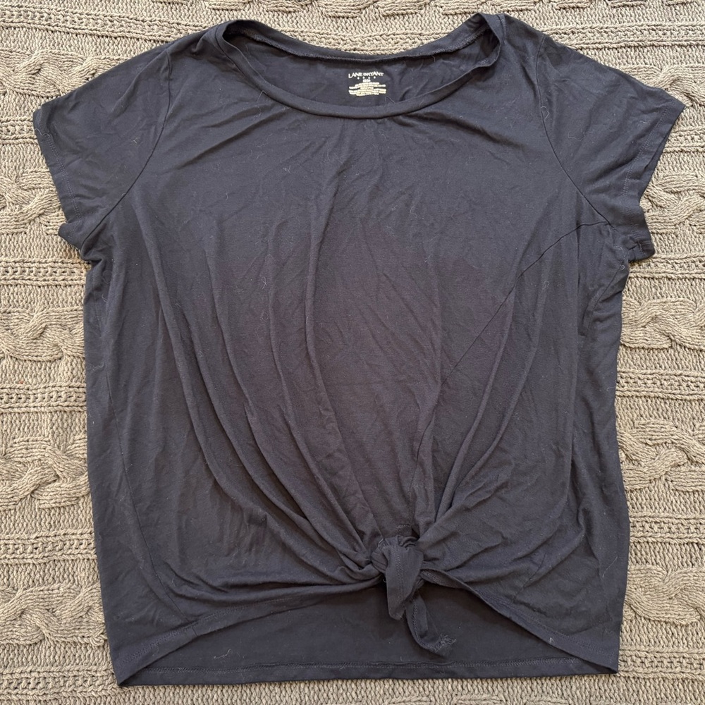 Lane Bryant Deep Navy Blue Front Front Top Plus Size 22/24